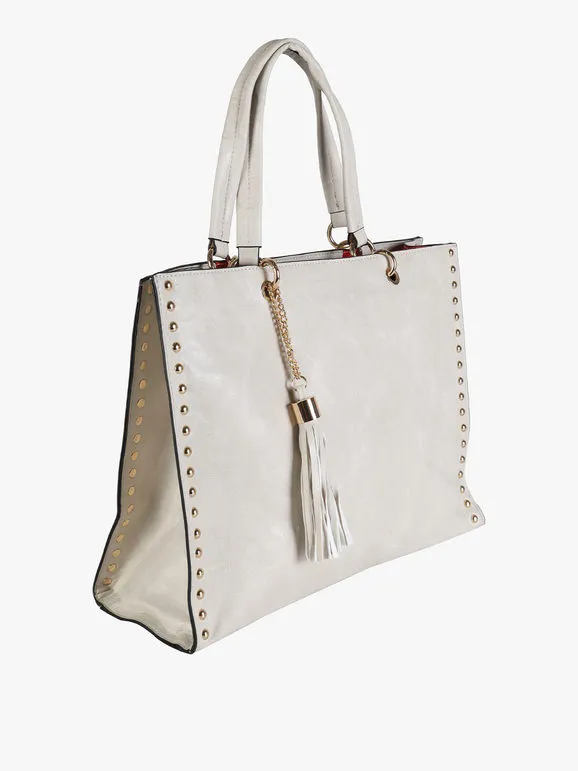 Solada Bolso shopper de mujer de piel sintética con tachuelas