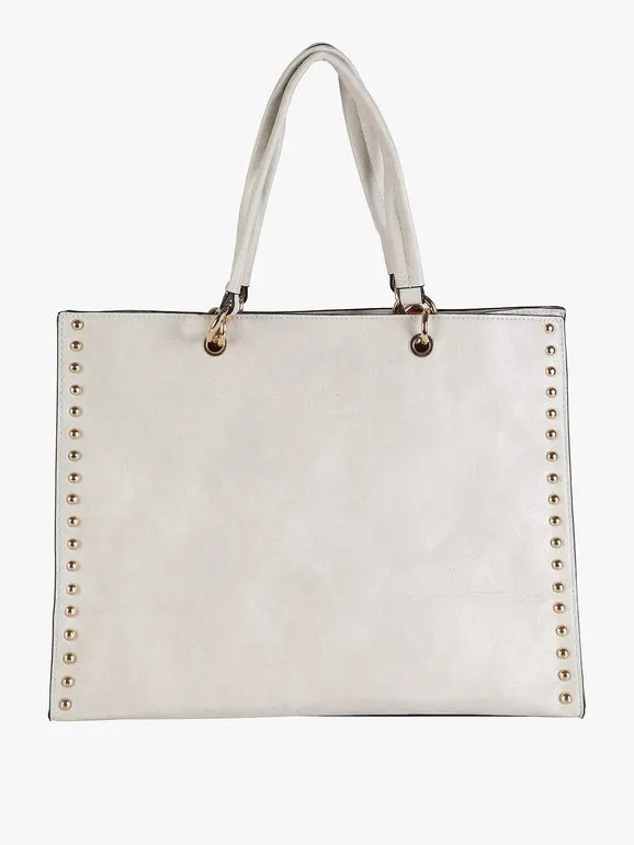 Solada Bolso shopper de mujer de piel sintética con tachuelas