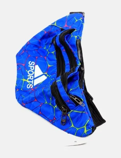 Sport Riñonera azul estampada