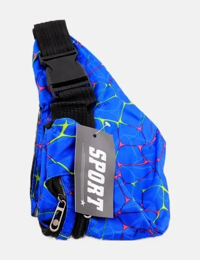 Sport Riñonera azul estampada