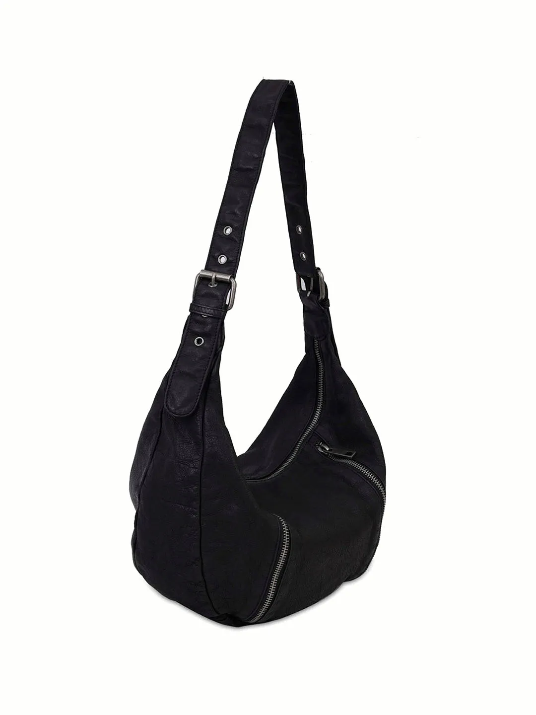 Stella Small Zipper Washed black