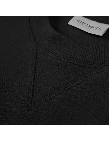 Sudadera carhartt wip american script negra de hombre