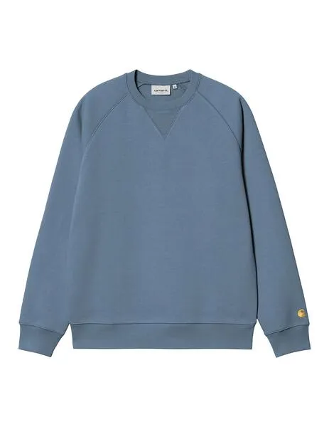 Sudadera carhartt wip chase azul de hombre