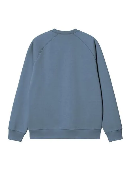 Sudadera carhartt wip chase azul de hombre