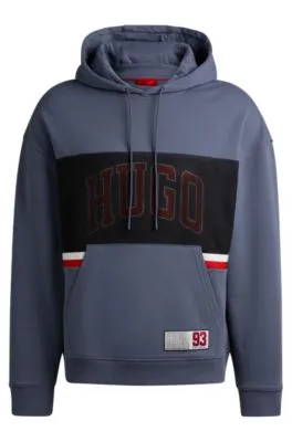 Sudadera con capucha relaxed fit de felpa de algodón con logo de aire deportivo
