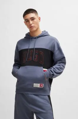 Sudadera con capucha relaxed fit de felpa de algodón con logo de aire deportivo