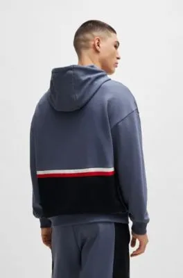 Sudadera con capucha relaxed fit de felpa de algodón con logo de aire deportivo