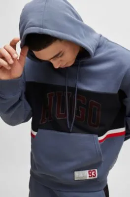 Sudadera con capucha relaxed fit de felpa de algodón con logo de aire deportivo