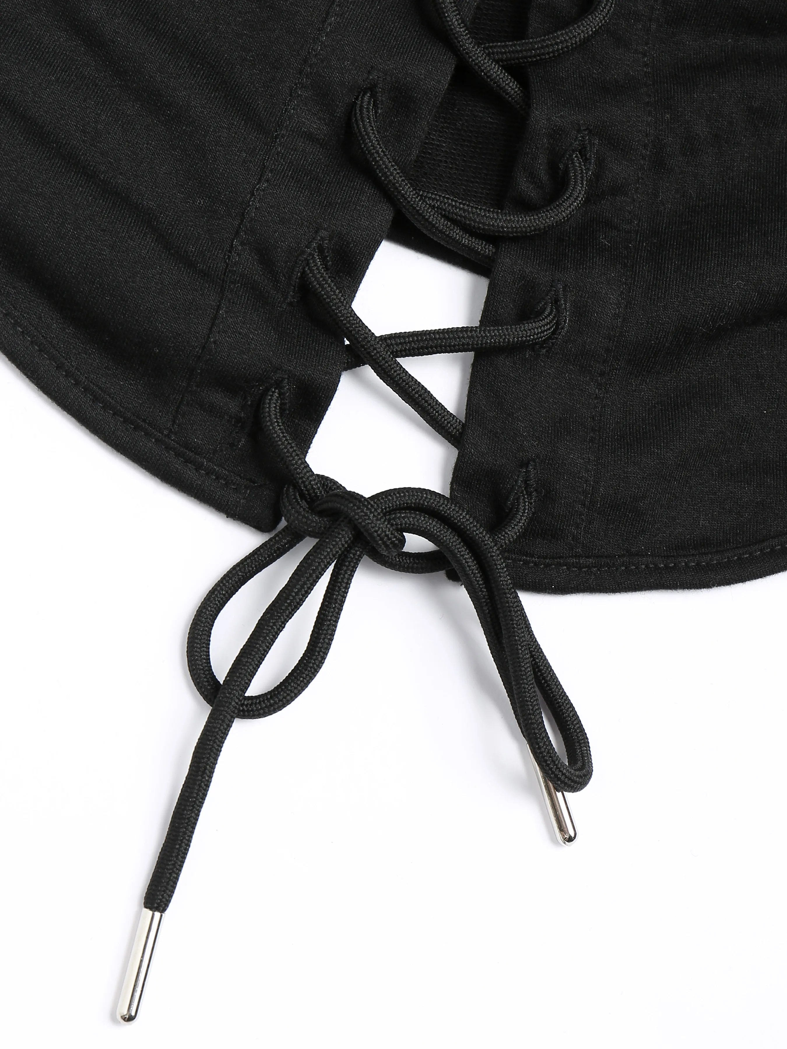  Sudadera con Capucha y Cordones Sólidos
