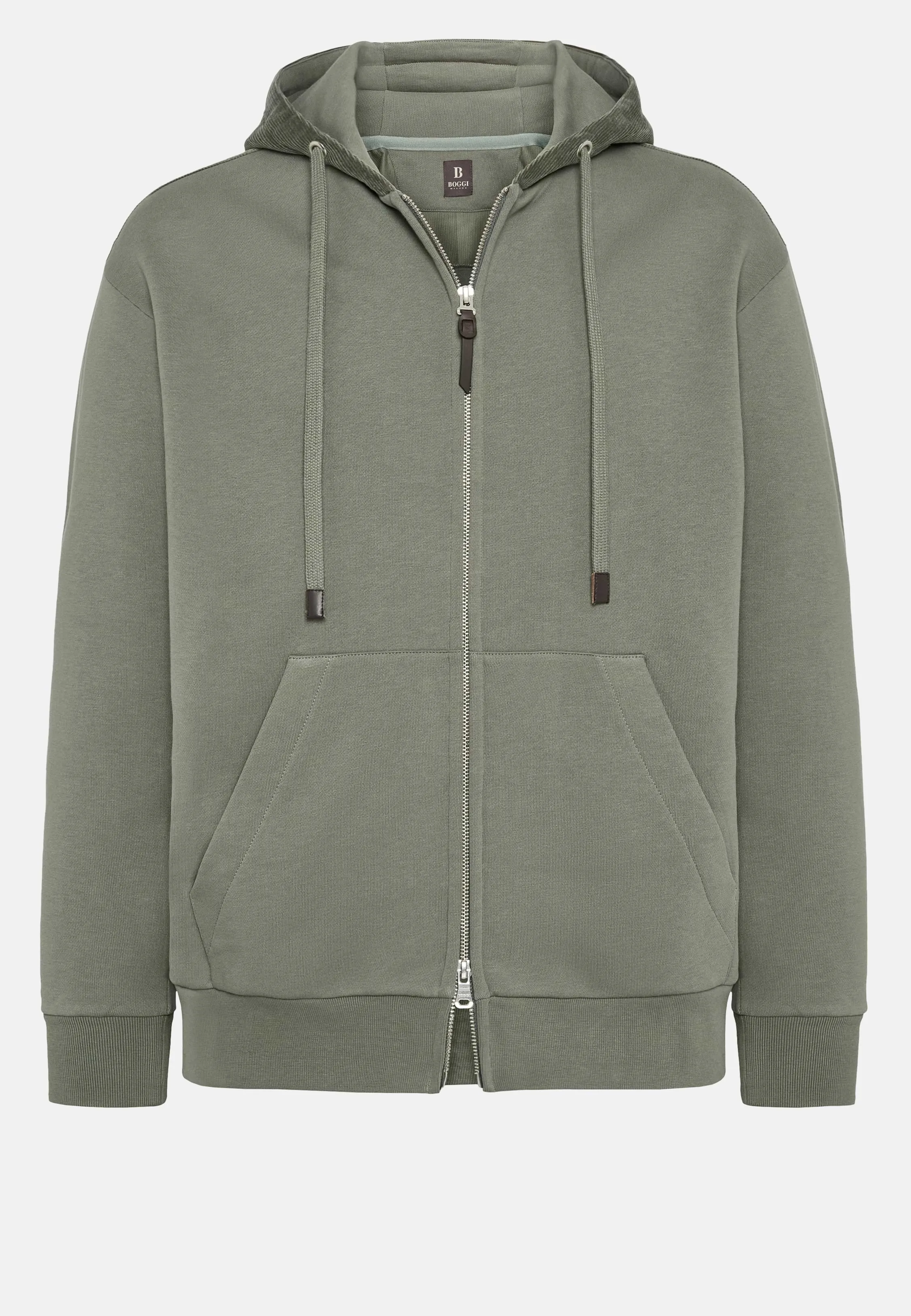 Sudadera Con Cremallera Capucha De Algodón