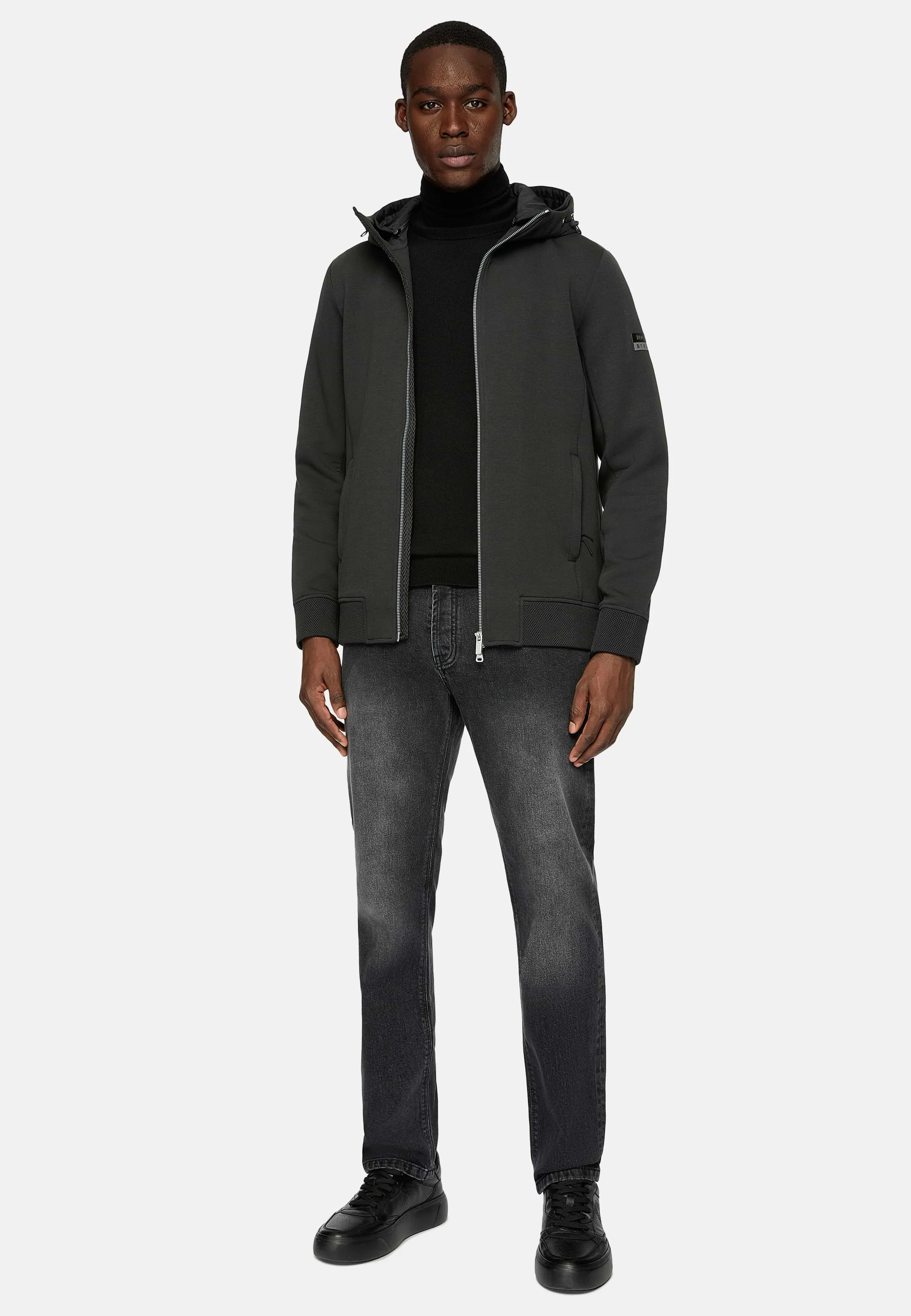 Sudadera Cremallera Capucha Doble De Neopreno