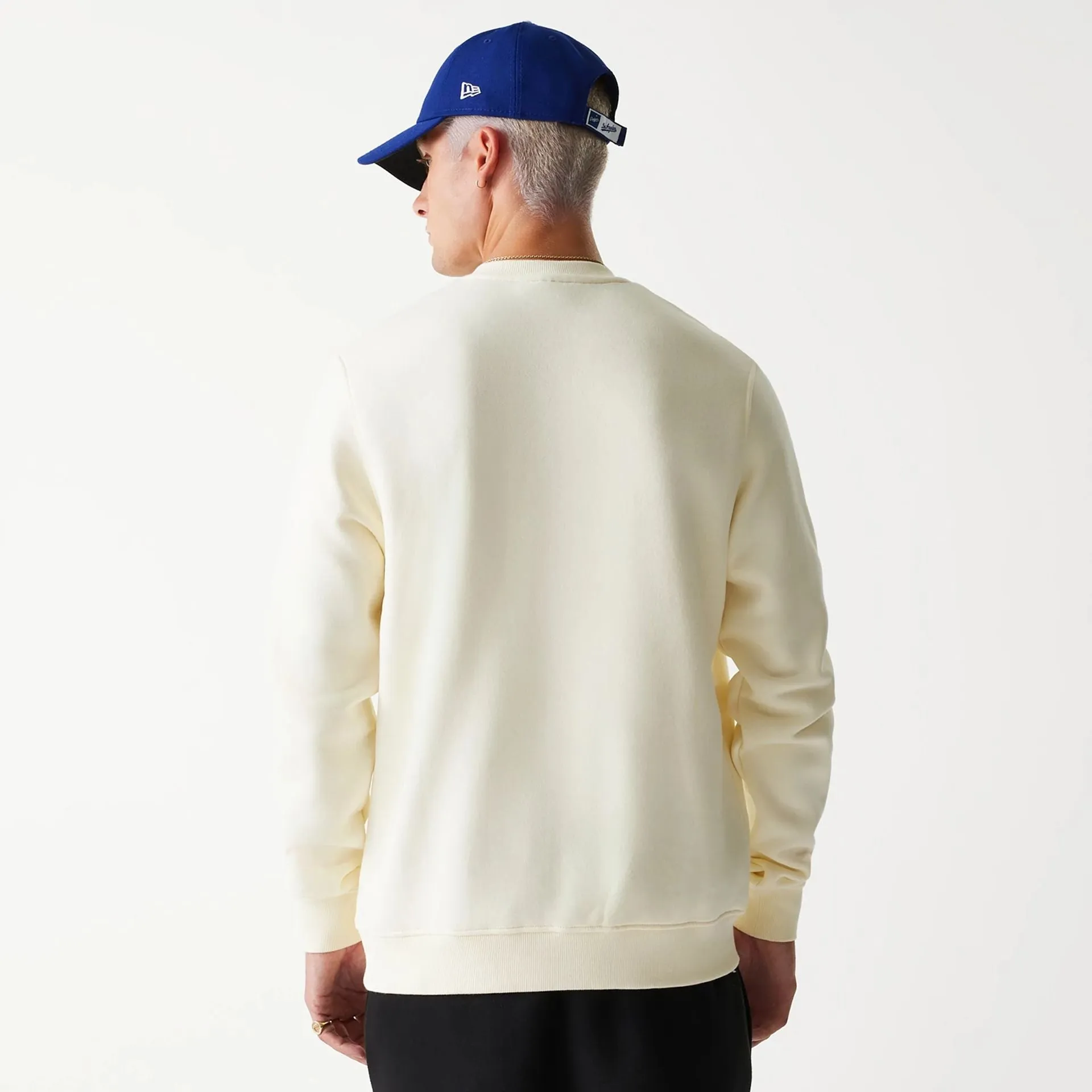 Sudadera Crew Neck LA Dodgers Red Roses Blanco