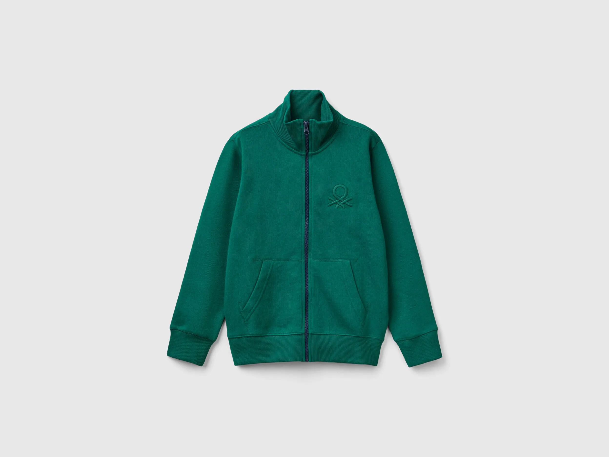 Sudadera de 100 % algodón con cremallera