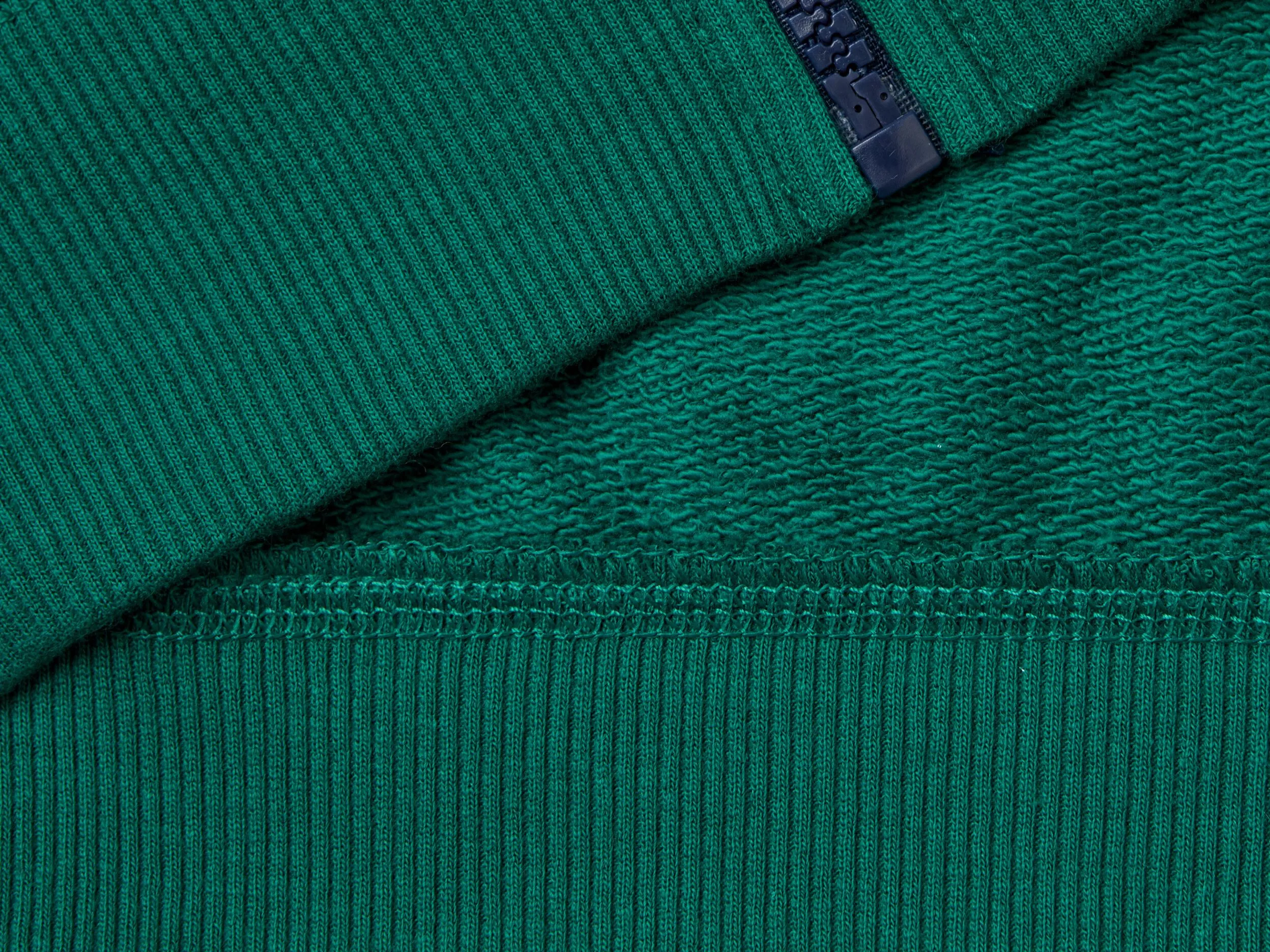 Sudadera de 100 % algodón con cremallera