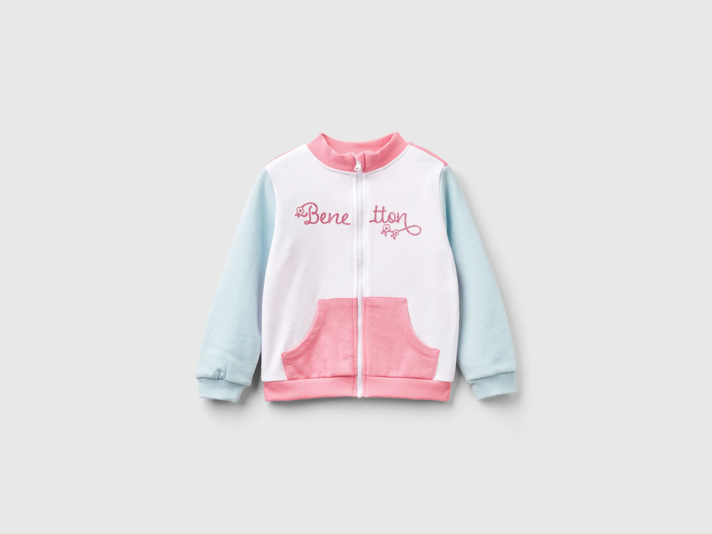 Sudadera de algodón orgánico con cremallera