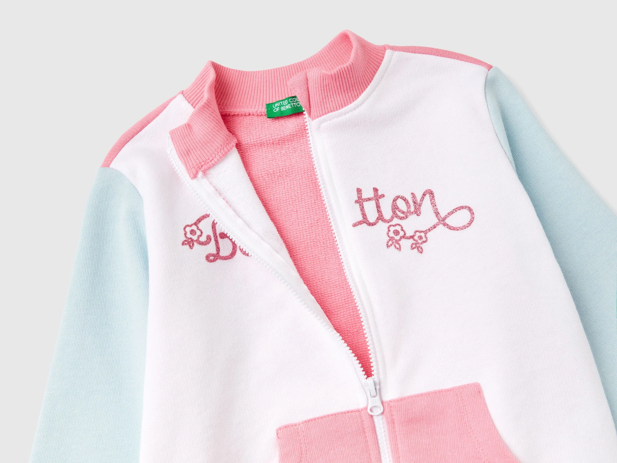 Sudadera de algodón orgánico con cremallera