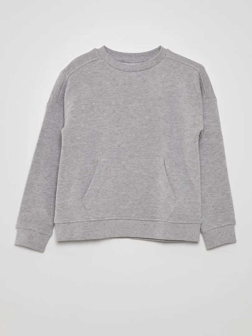 SUDADERA DE CHáNDAL FINA  GRIS
