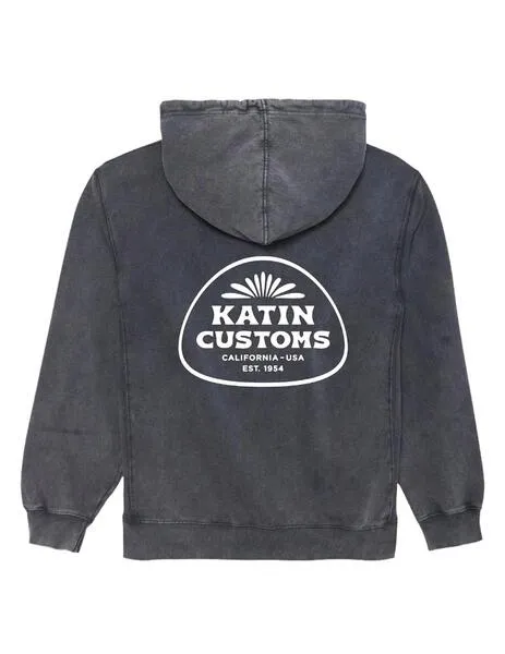 Sudadera katin guide hood negra lavada para hombre