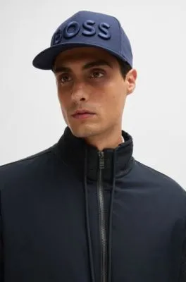 Sudadera regular fit con cremallera de mezcla de materiales