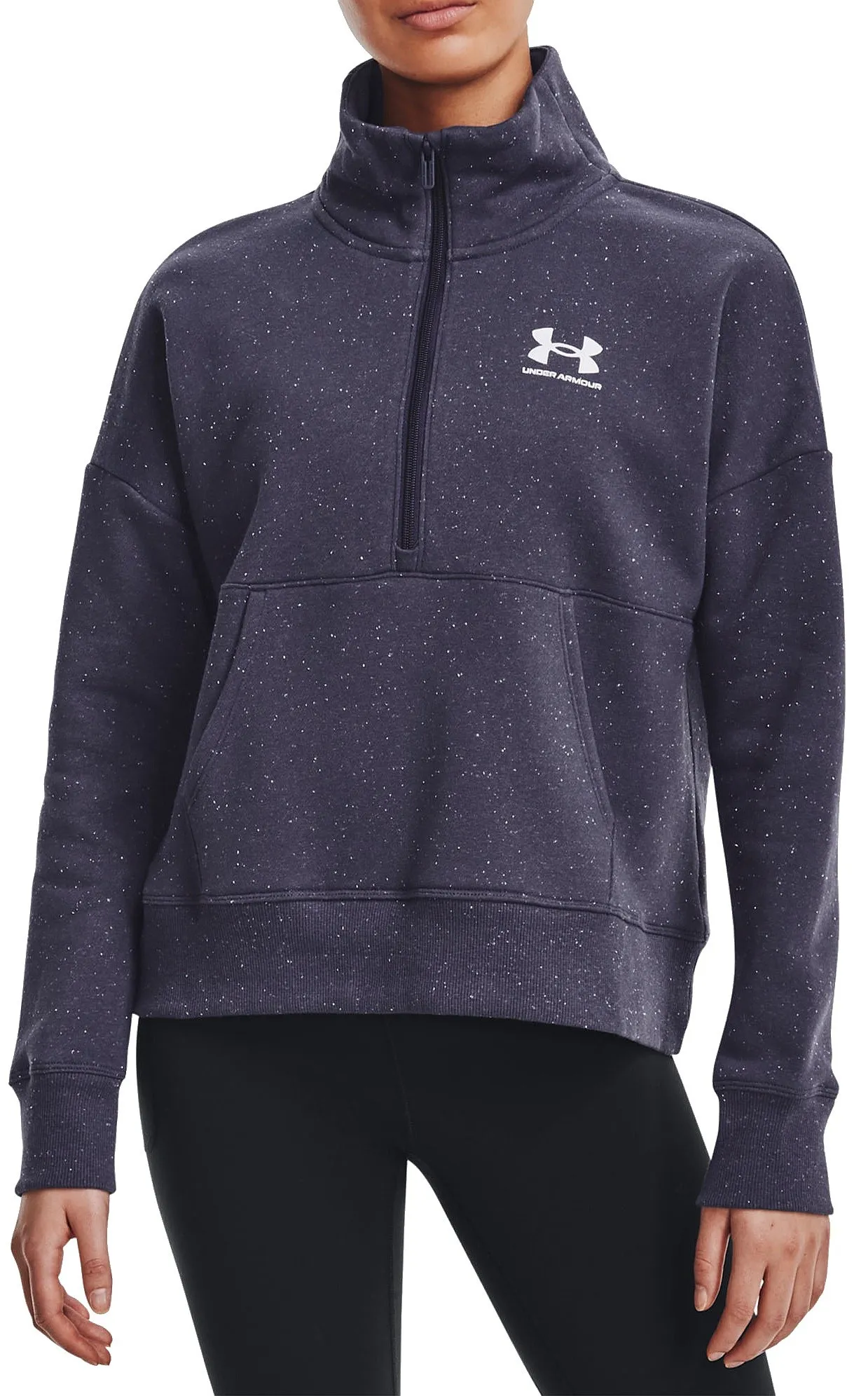 SUDADERA UNDER ARMOUR RIVAL FLEECE  558/TEMPERED STEEL/WHITE  WOMEN´S