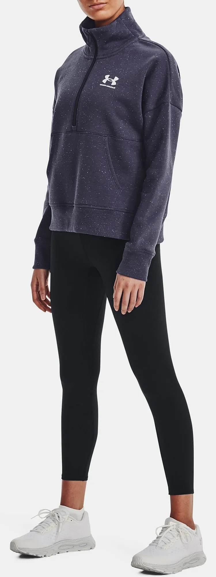 SUDADERA UNDER ARMOUR RIVAL FLEECE  558/TEMPERED STEEL/WHITE  WOMEN´S
