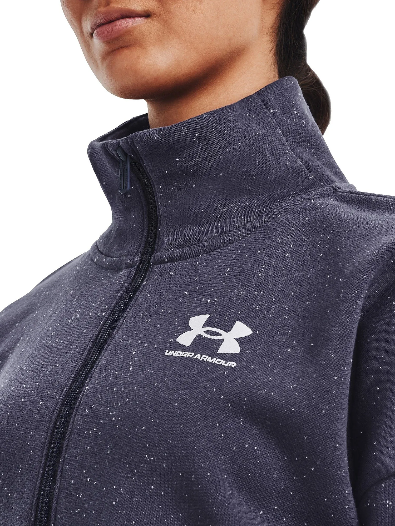 SUDADERA UNDER ARMOUR RIVAL FLEECE  558/TEMPERED STEEL/WHITE  WOMEN´S