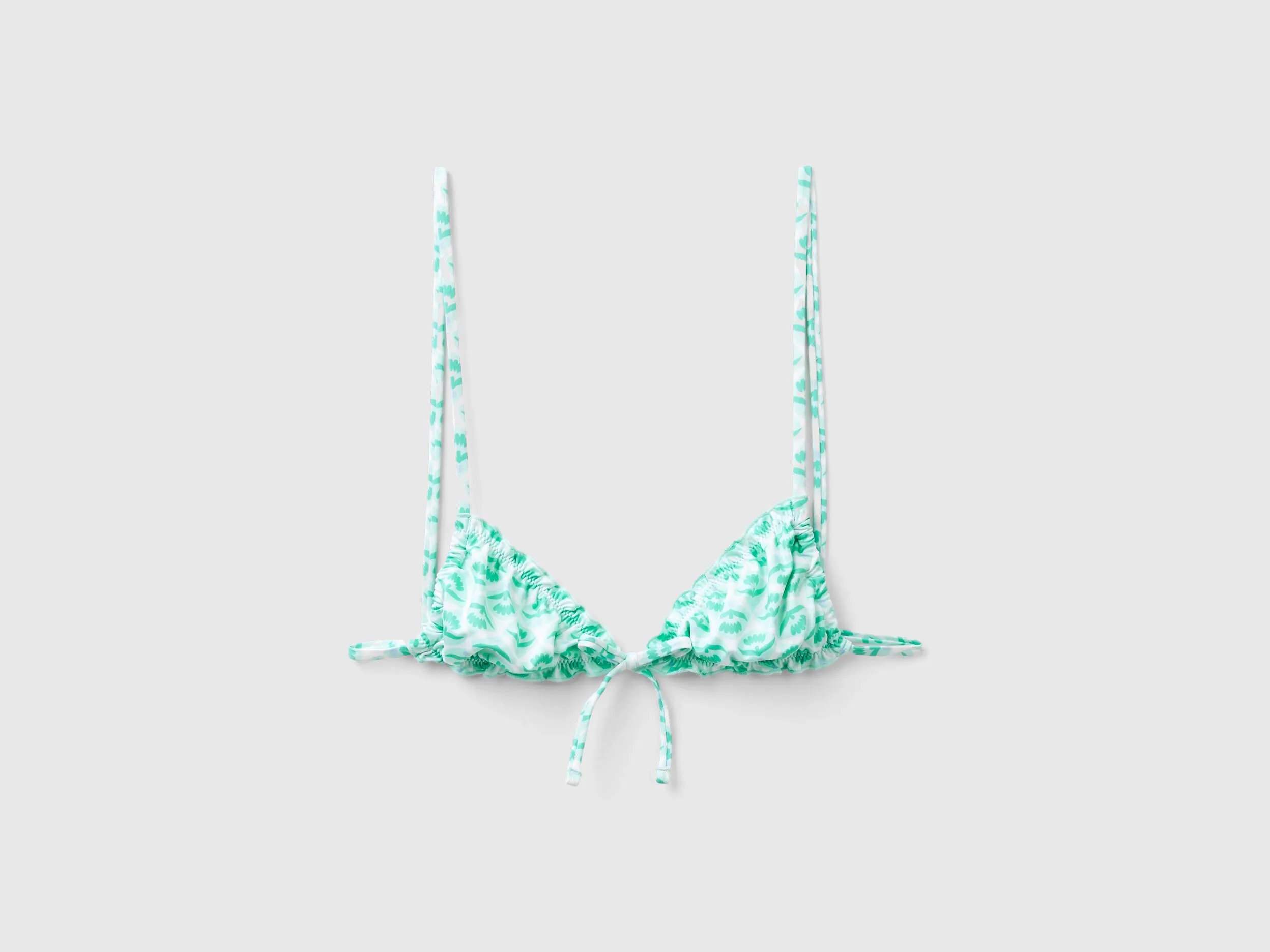 Sujetador de bikini de triángulo con estampado de flores