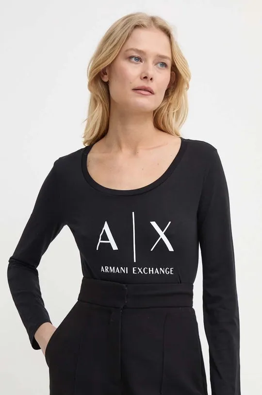 TSHIRT WOMEN BLACK ARMANI EXCHANGE