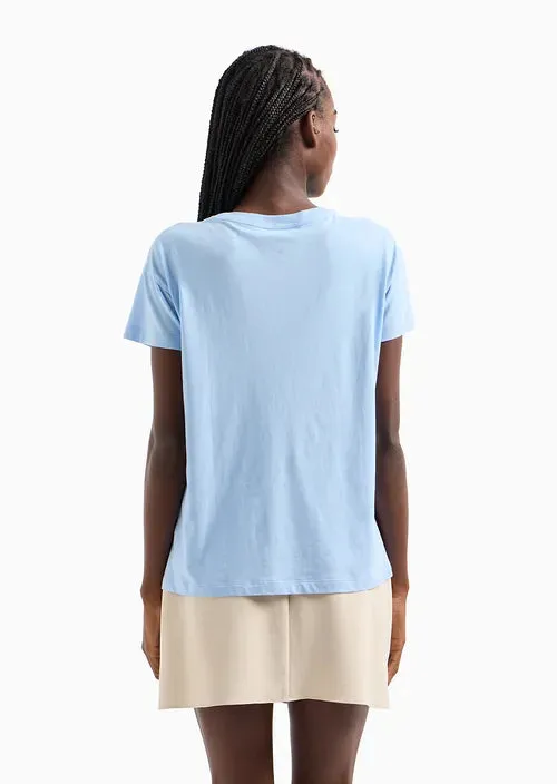 TSHIRT WOMEN BLUE ARMANI EXCHANGE