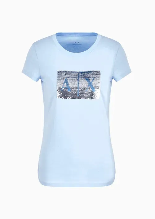 TSHIRT WOMEN BLUE RIVER ARMANI EXCHANGE