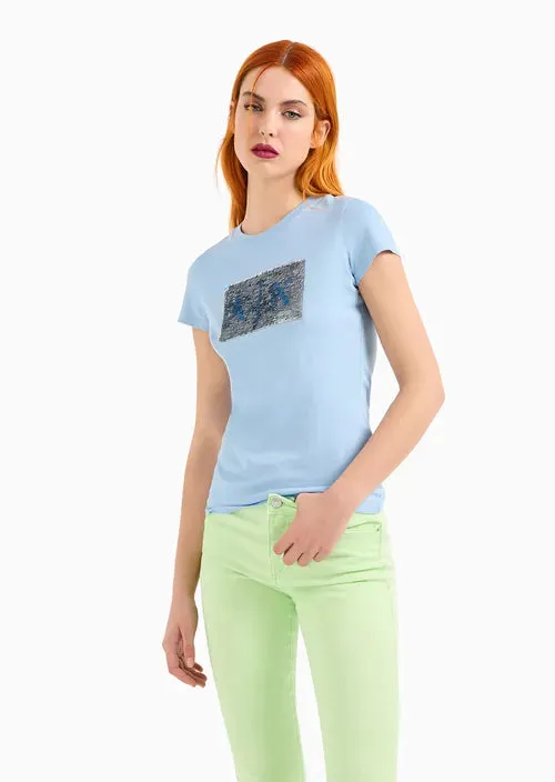 TSHIRT WOMEN BLUE RIVER ARMANI EXCHANGE