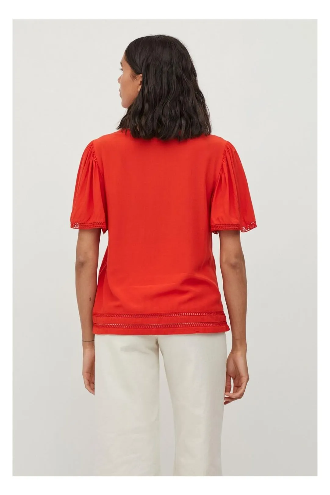 Top manga 2/4 Vivisia rojo