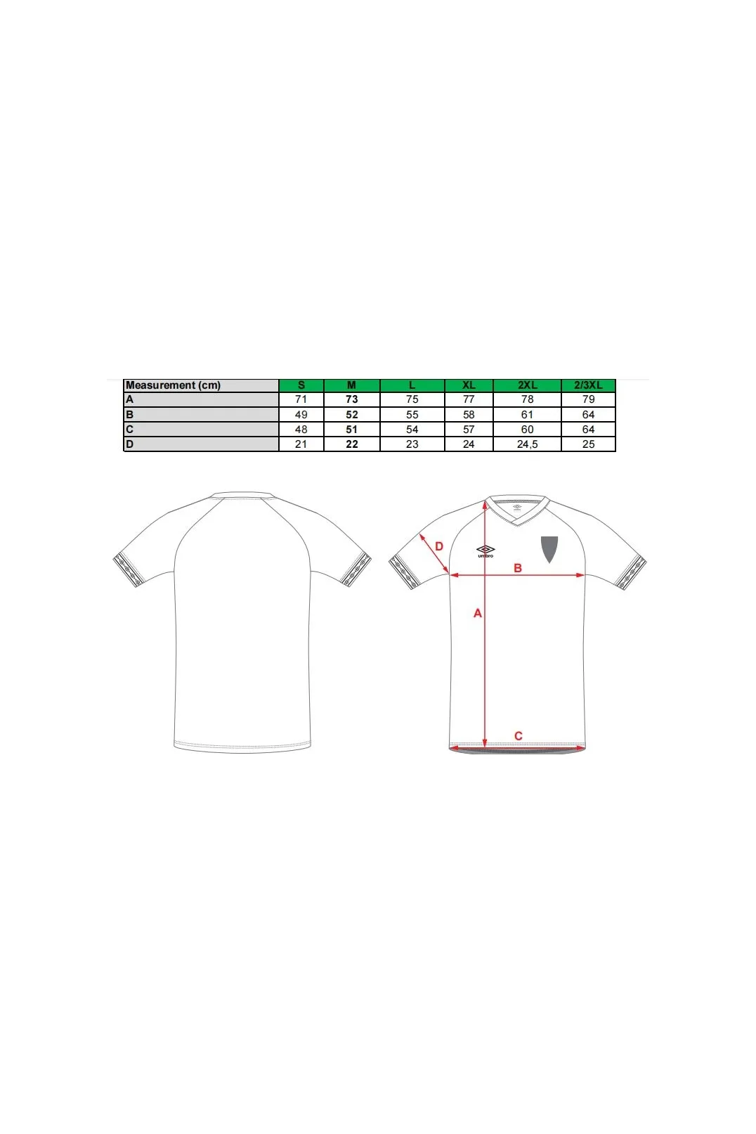 UMBRO RAYO VALLECANO HOME 2324 JERSEY CON DORSAL