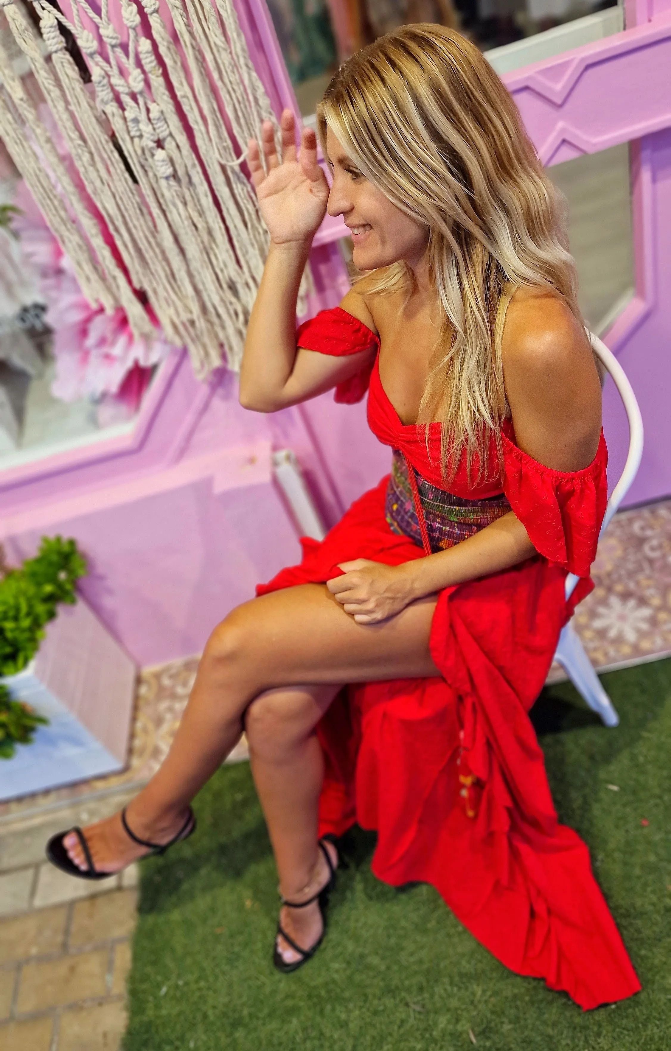 Vestido largo rojo