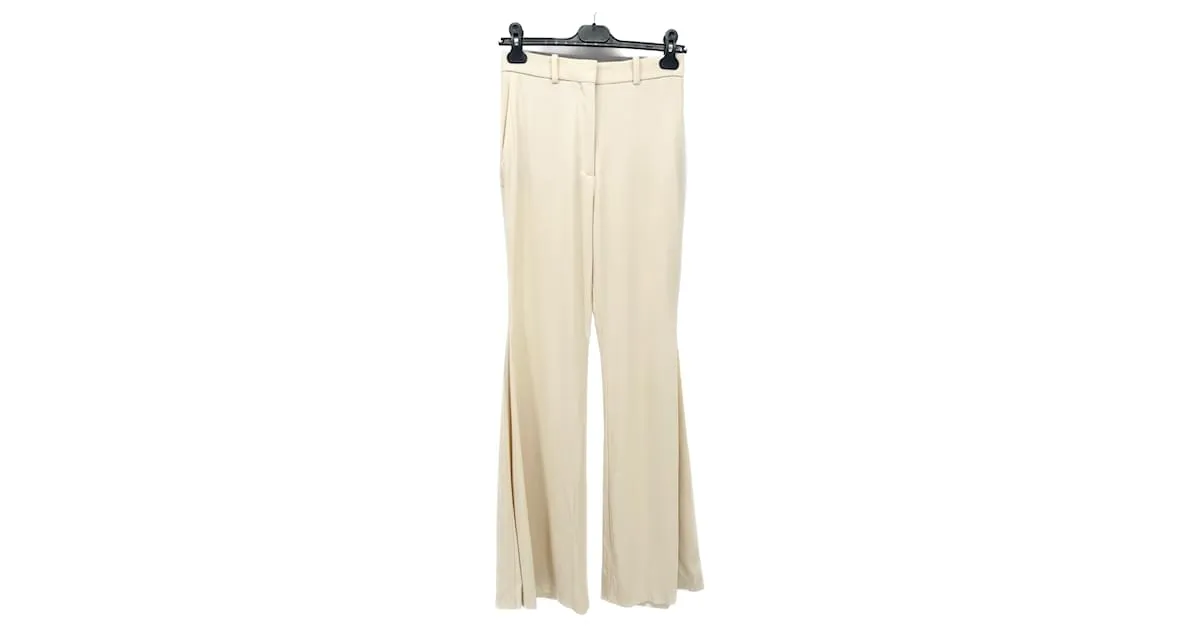 VICTORIA BECKHAM Pantalón T.fr 36 Viscosa Crudo 