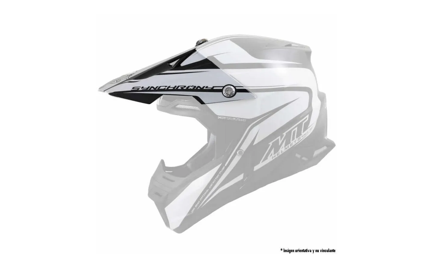 Visera Casco Mt Synchrony Steel Negra/Blanca/Rojo Brillo