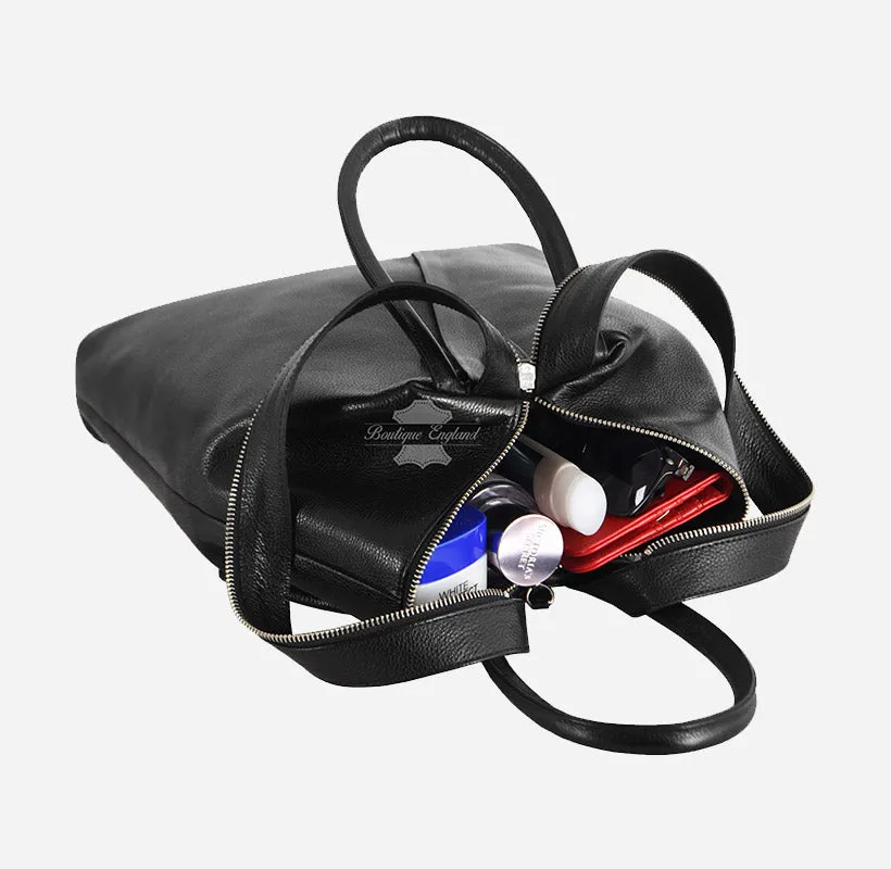 Women Leather Backpack Cum Handbag