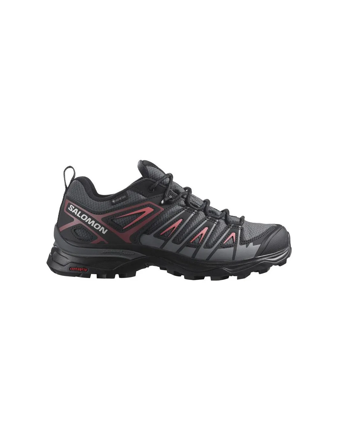 ZAPATILLAS DE MONTAñA SALOMON X ULTRA PIONEER GORETEX GRIS/NEGRO MUJER
