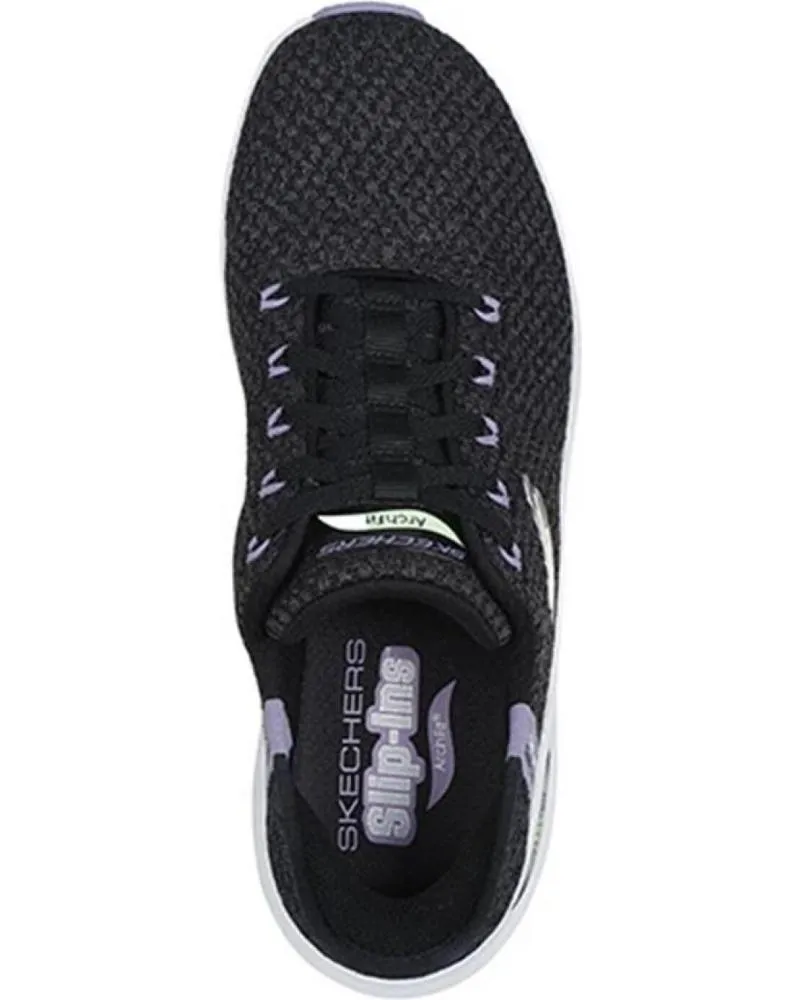 ZAPATILLAS DEPORTE SKECHERS  DE MUJER SLIPINS ARCH FIT 20 GOOD ENERGY NEGRA  NEGRO