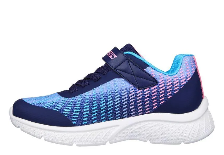 ZAPATILLAS SKECHERS MICROSPECDISCO DREAMING VELCRO AZUL/ROSA