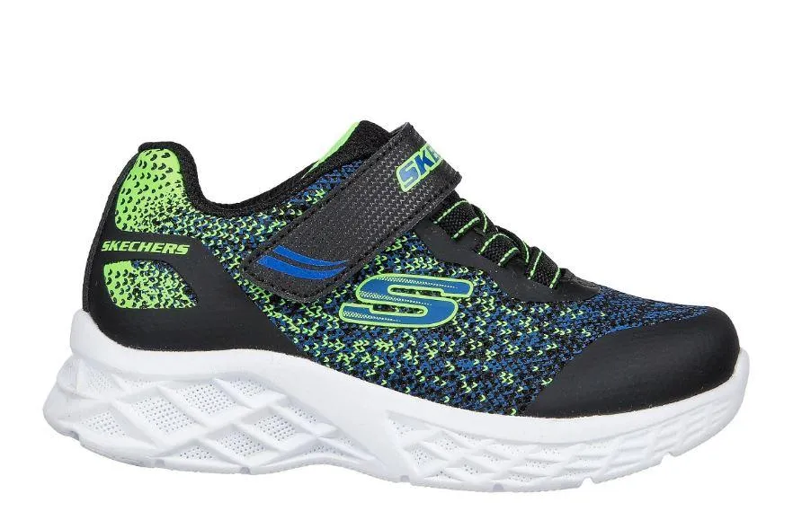 Zapatillas Skechers Microspec II Velcro Negro/Azul/Verde
