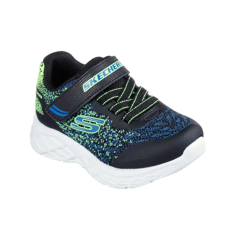 Zapatillas Skechers Microspec II Velcro Negro/Azul/Verde