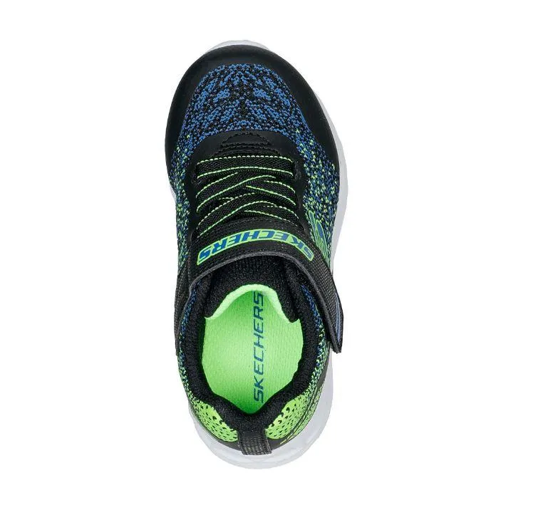 Zapatillas Skechers Microspec II Velcro Negro/Azul/Verde