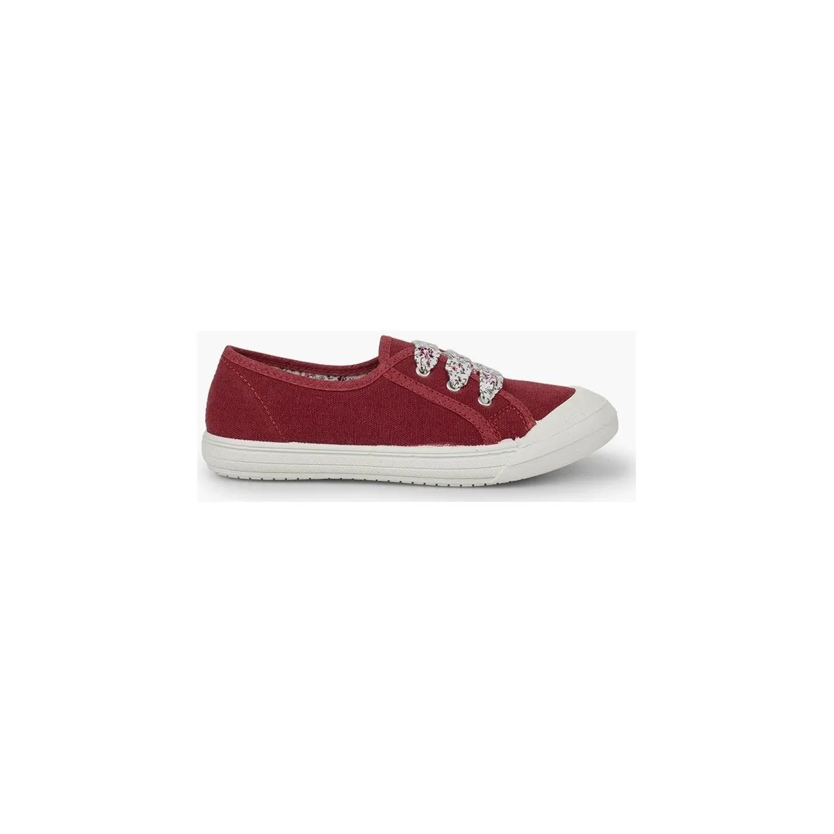 Zapatillas Tela Punta Goma Cordones