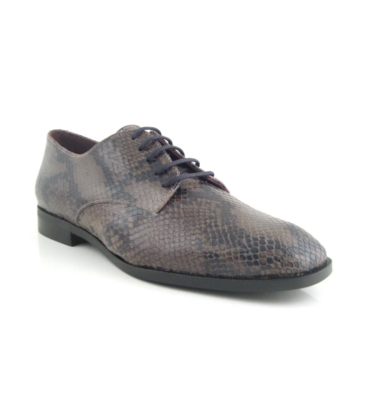 Zapatos de cordones corte serpiente