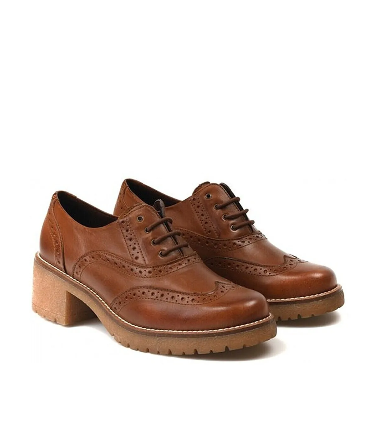 ZAPATOS MUJER CORDONES 2722 CUERO