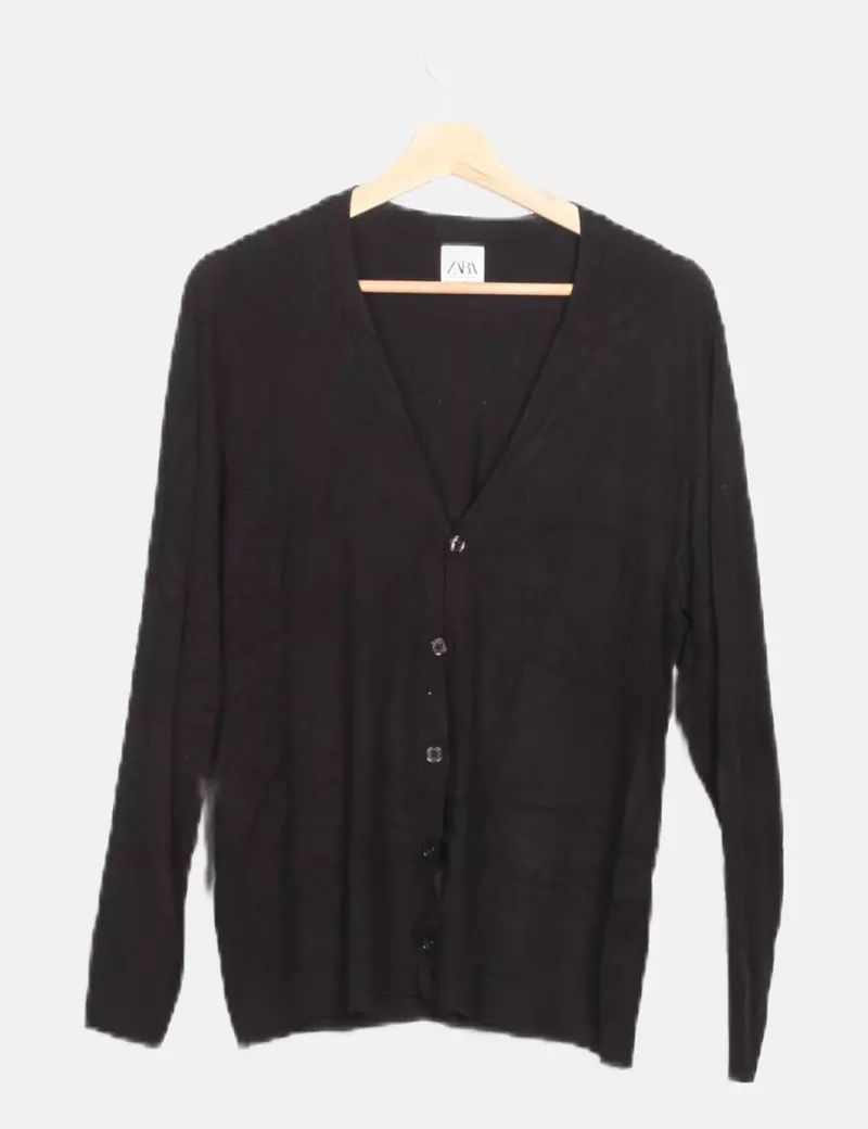 Zara Chaqueta punto negro