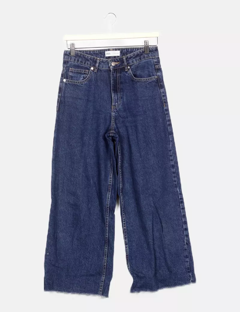 Zara Jeans denim ancho azul