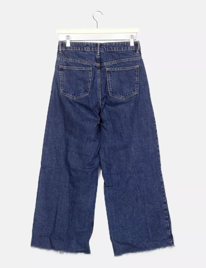 Zara Jeans denim ancho azul