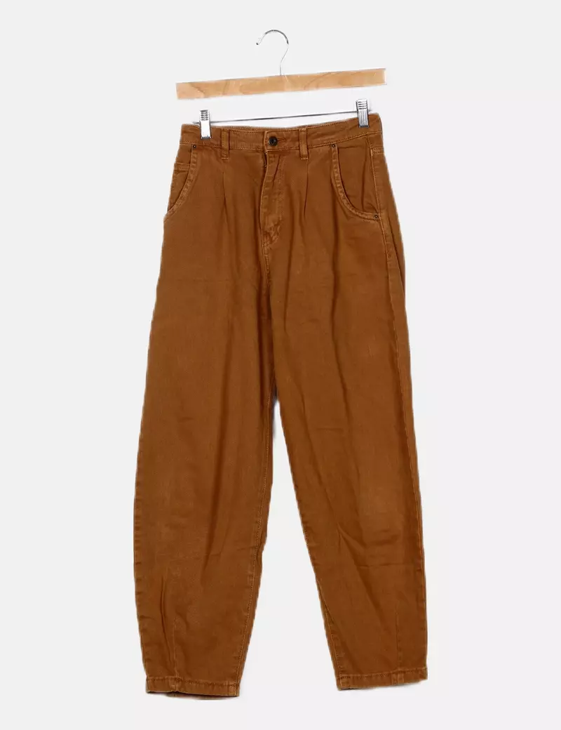 Zara Jeans marrón baggy